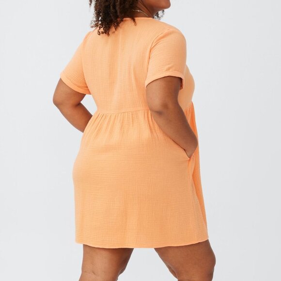 Cotton On Curve Spring Green Bella Dress Pistachio Gelato w/ Pockets NWT - Picture 5 of 6